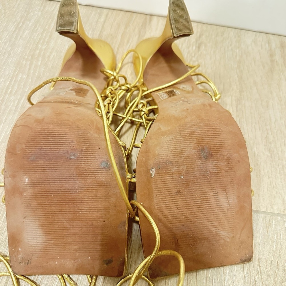 Top Shop Rafi Premium Leather Caged Heel Sandal 8.5 - Picture 9 of 10